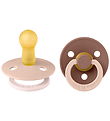 BIBS Colour Sutter - Str. 2 - 2-pak - Rund - Blush Woodchuck Mix
