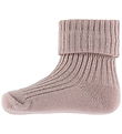 Wheat Strømper - Uld - Rib - Ziggy - Dry Rose