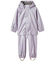 Name It Regntøj m. Seler - NmfDry10 - Metallic - Misty Lilac