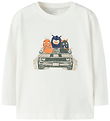 Name It Bluse - NmmVagno - Cloud Dancer/Monster