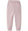Name It Sweatpants - NmfVima - Burnished Lilac/Heart Embroidery