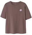Name It T-shirt - NkfVita - Peppercorn/Maple Leaf Embroidery