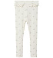 Lil' Atelier leggins - Rib - NmfGavo - Pastel Parchment/Swan