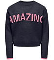 Kids Only Bluse - Strik - KogAmour - Night Sky/Amazing/Sea Pink