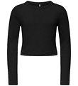Kids Only Bluse - KogBina - Rib - Sort