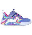 Skechers Sko m. Lys - Unicorn Chaser - Blue/Multi