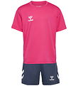 Hummel Træningssæt - HmlLogo - Raspberry Sorbet/Ombre Blue