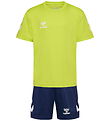 Hummel Træningssæt - HmlLogo - Lime Punch/Marine