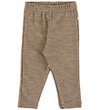 Joha Leggings - Uld/Silke - Beige Melange