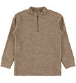 Joha Bluse - Uld/Silke - Beige Melange