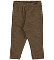 Joha Leggings - Uld/Silke - Brun Meleret