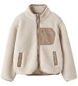 Name it Fleecejakke - NknMattia - Moonbeam/CHEST POCKET SAVANNAH