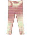 Petit Piao Leggings - Rib - Modal - Nostalgic Rose/Off White