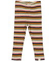 Petit Piao Leggings - Rib - Modal - Nostalgic Rose/Multi Stripe