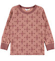 Joha Bluse - Uld/Bomuld - Rose m. Snefnug