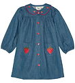Flöss Kjole - Vilma - Denim - Mid Blue Strawberry
