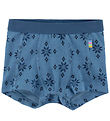 Joha Boxershorts - Uld/Bomuld - Blå m. Snefnug
