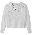 MarMar Bluse - Strik - Toro - Aluminium m. Hulmønster