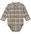 Minymo Skjortebody l/æ - Oxford Tan