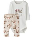 Name It Sæt - Body l/æ/Leggings - NbfNicorn - Peyote Melange