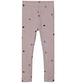 Name It Leggings - Noos - NmfNutti - Burnished Lilac m. Hjerter