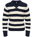Kids Only Bluse - Strik - Kog Janny - Night Sky/Tofu
