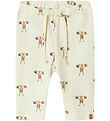 Lil Atelier Bukser - Rib - NbmLavo - AOP - Turtledove