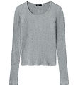 LMTD Bluse - Rib - NlfNinusa - Grey Melange