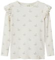 Lil' Atelier Bluse - Noos - Rib - Pastel Parchment/SWAN