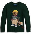 Polo Ralph Lauren Bluse - Strik - Moss Agate m. Bamse