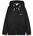 BOSS Cardigan m. Hætte - Sort