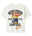 Name It T-shirt - NkmAbbas Garfild - Cloud Dancer