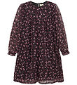 Creamie Kjole - Dress Flower Dobby - Black