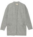 Creamie Cardigan - Strik - Cardigan Long - Light Grey Melange