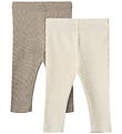 Wheat Leggings - Rib - 2-pak - Jules - Gravel Melange