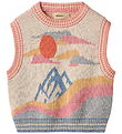 Wheat Vest - Strik - Maria - Beige/Multi