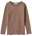 Wheat Bluse - Rib - Ida - Toffee Brown