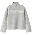 Name It Bluse - Strik - NkfNuva - Light Grey Melange