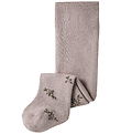 Name It Strømpebukser - Uld - NbfWak - Shadow Gray/Small flowers