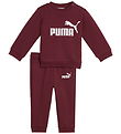 Puma Sweatsæt - Minicats ESS Crew - Ruby Shimmer
