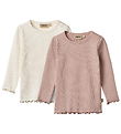 Wheat Bluse - Rib - 2-pak - Ida - Rose Powder