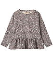 Wheat Bluse - Carolina - Purple Stone Flowers