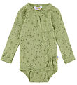 Joha Slå-om Body l/æ - Uld - Lys Olive m. Stjerner