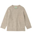 FUB Bluse - Strik - Uld - Oat Melange