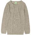 FUB Bluse - Rib - Strik - Uld - Oat Melange