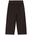 FUB Bukser - Strik - Uld - Checked - Mocca/Dark Navy