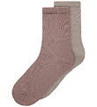 Name It Strømper - 2-pak - Uld/Bomuld - NkfWak - Shadow Gray