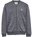 Hummel Cardigan - HmlJr - Uld - Dark Grey Melange
