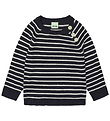 FUB Bluse - Strik - Uld - Dark Navy/Ecru