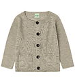 FUB Cardigan - Rib - Strik - Uld - Oat Melange